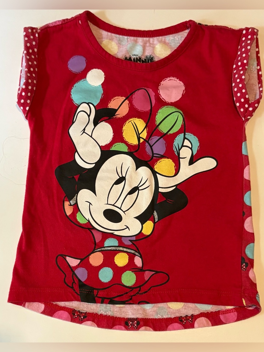 Disney Minnie Mouse Polka dot top 3T kids clothes toddler play clothing tops